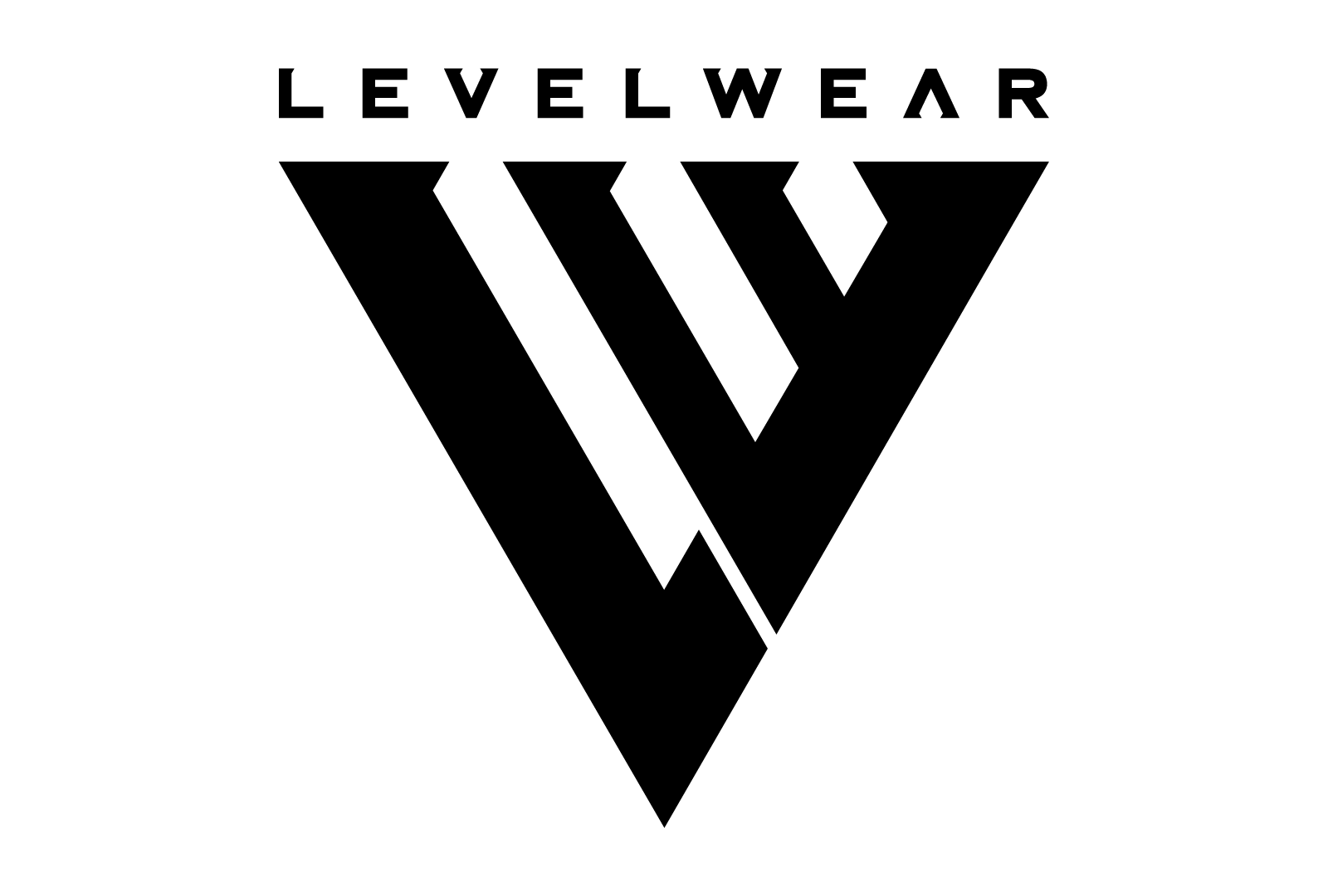 LEVELWEAR logo with a bold black stylized “W” on a white background