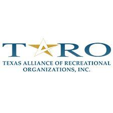 Texas Alliance of Recreational Organizations, Inc. logo with gold star in the word TARO on white background