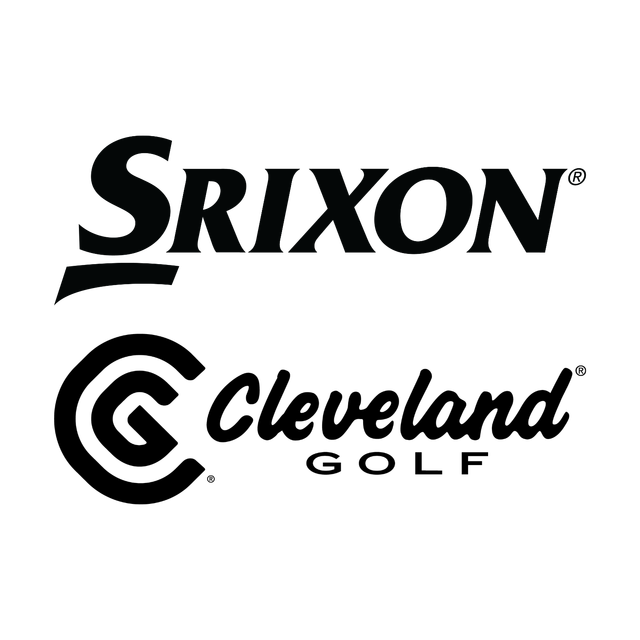 Srixon and Cleveland Golf logos in black on a white background