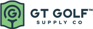 GT Golf Supply Co. logo in dark teal and black with a golf tee icon inside a shield outline