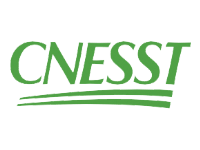 Le logo cnesst est vert et blanc sur fond blanc.