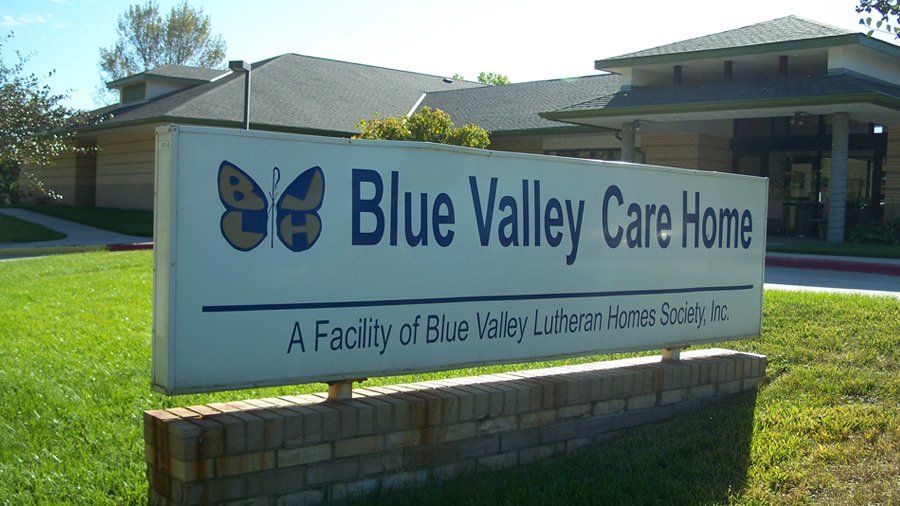 Cement Shingles — Blue Valley Care Homes Signage in Mission, KS