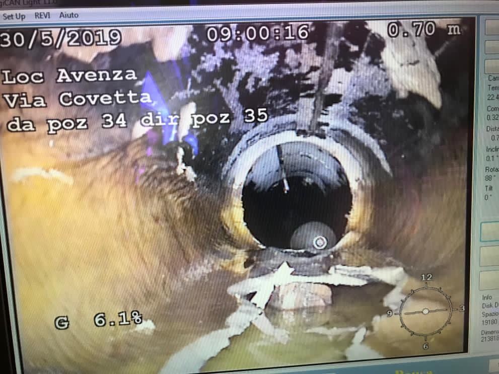 immagine da videoispezione con telecamere