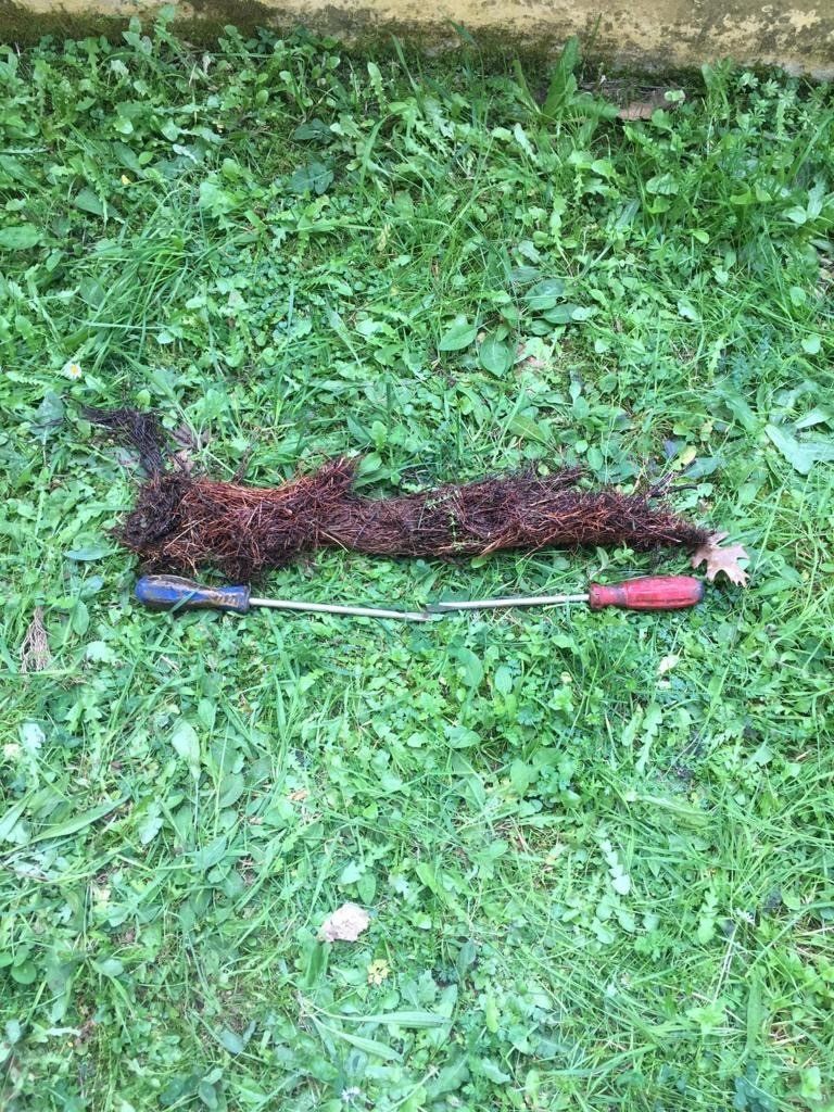 accumulo detriti estratti con videoispezione