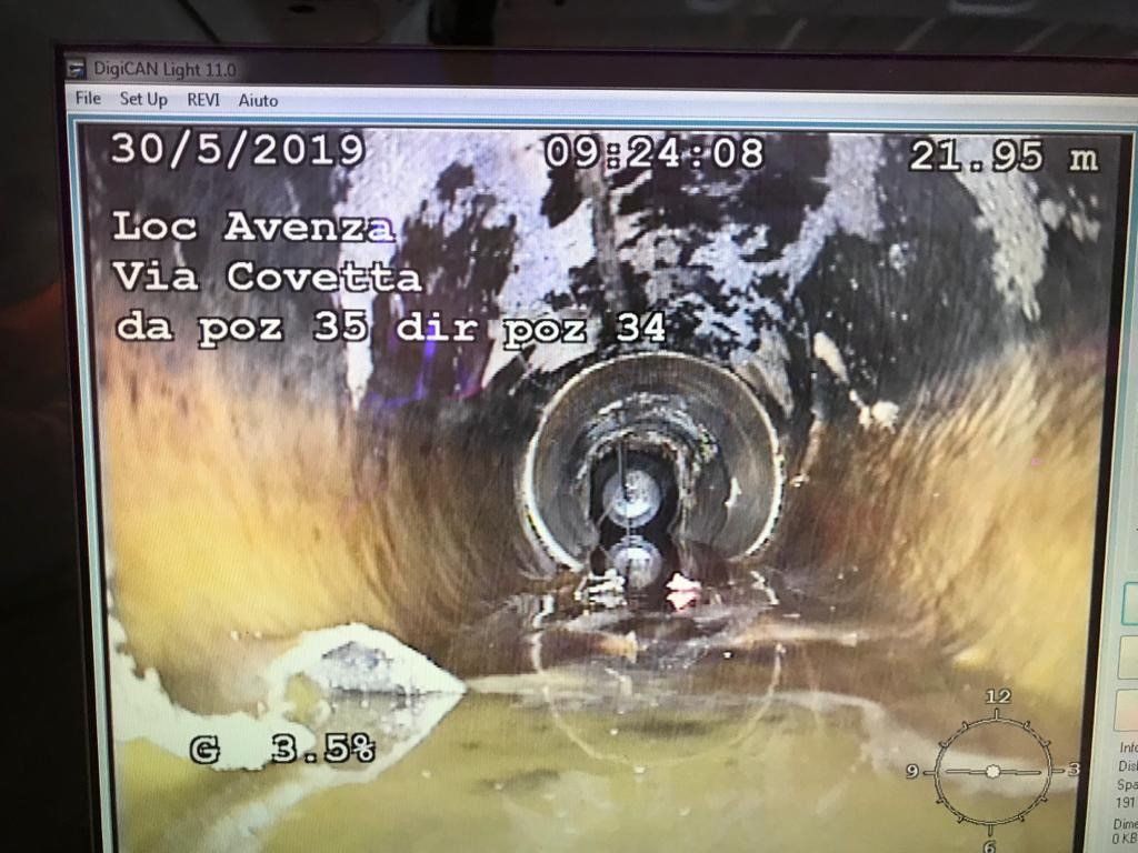 immagine da videoispezione con telecamere