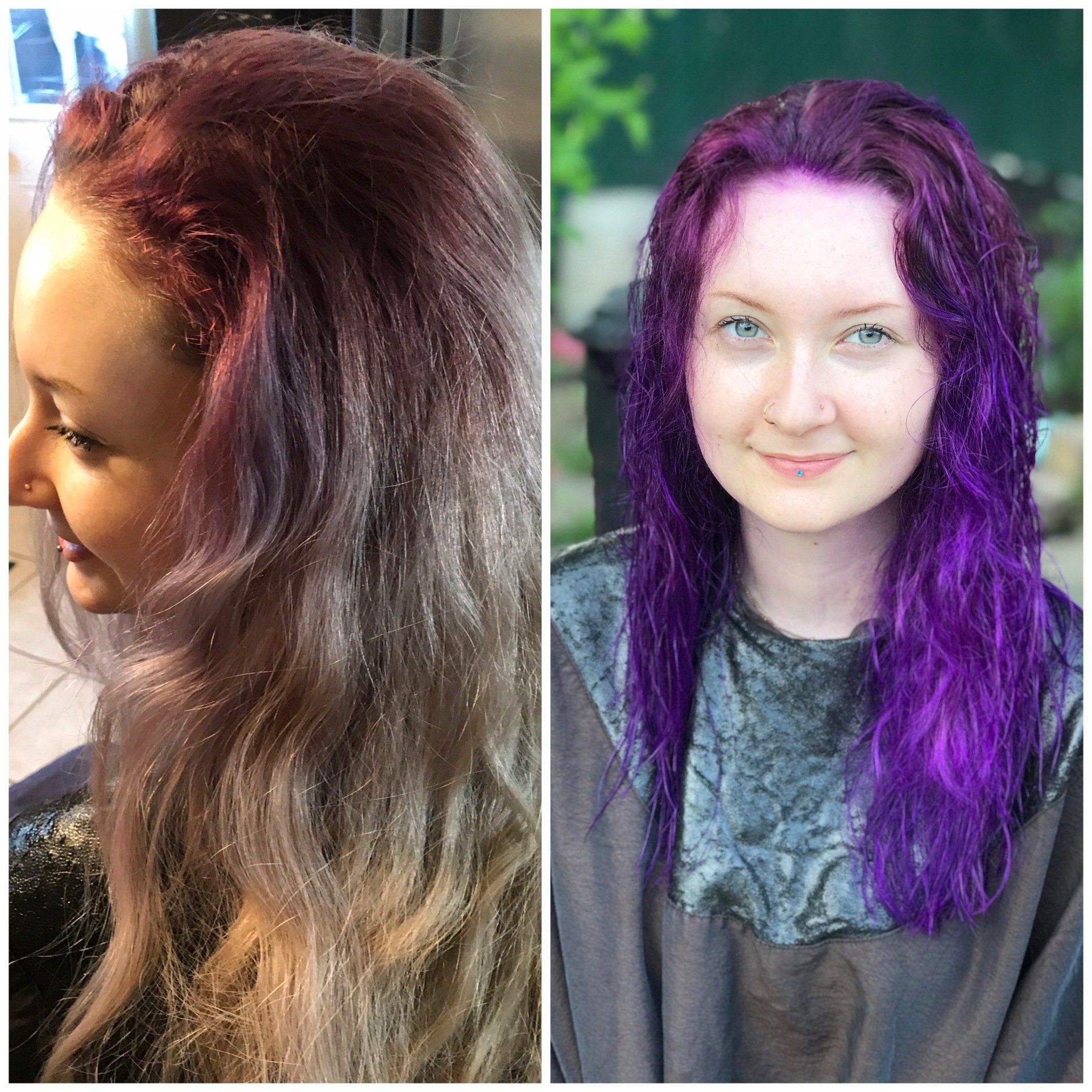 Girl With Purple Hair - Denville, NJ - Jane’s Hair Salon