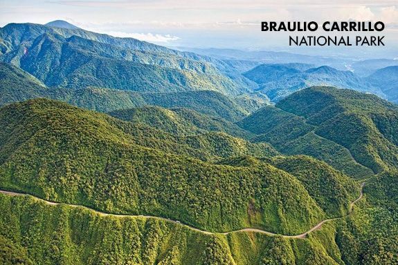 An aerial view of the braulio carrillo national park