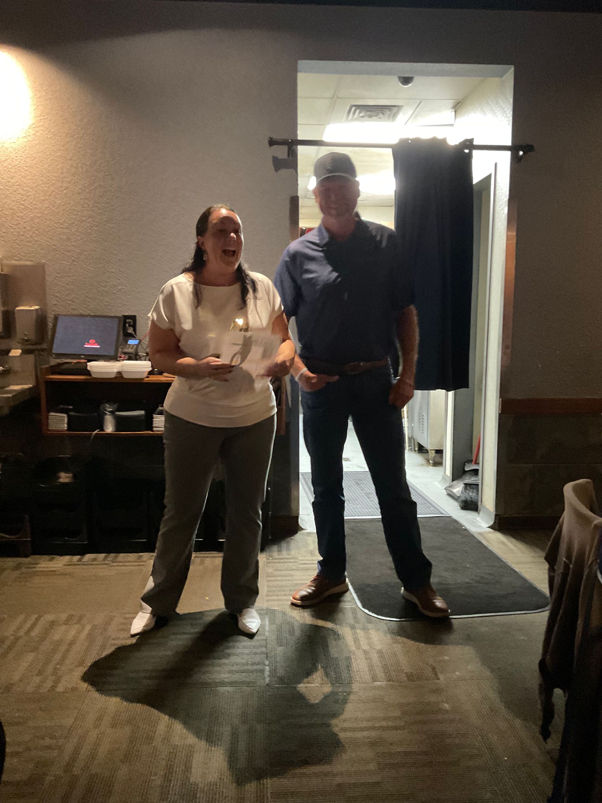 Stacy and Keith Summerlin are welcoming clients to the event