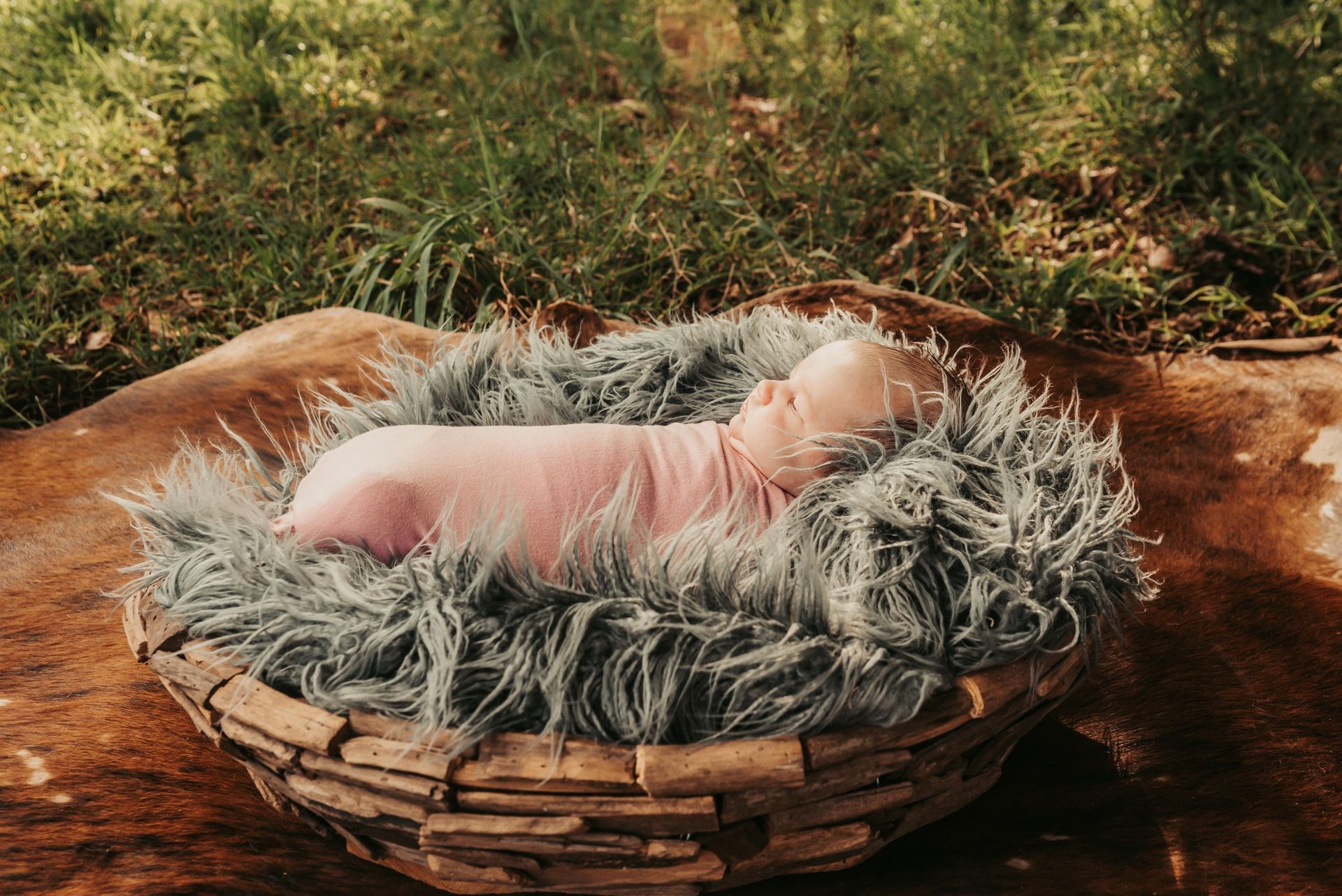 Baby Wrapped in Pink Blanket — Feathers & Lace Photography in Tarzali, QLD