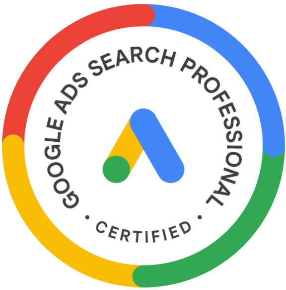 The google ads logo is a blue , yellow , and green a with a green circle in the middle.