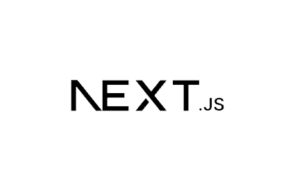 Next.js logo: black text on white background.