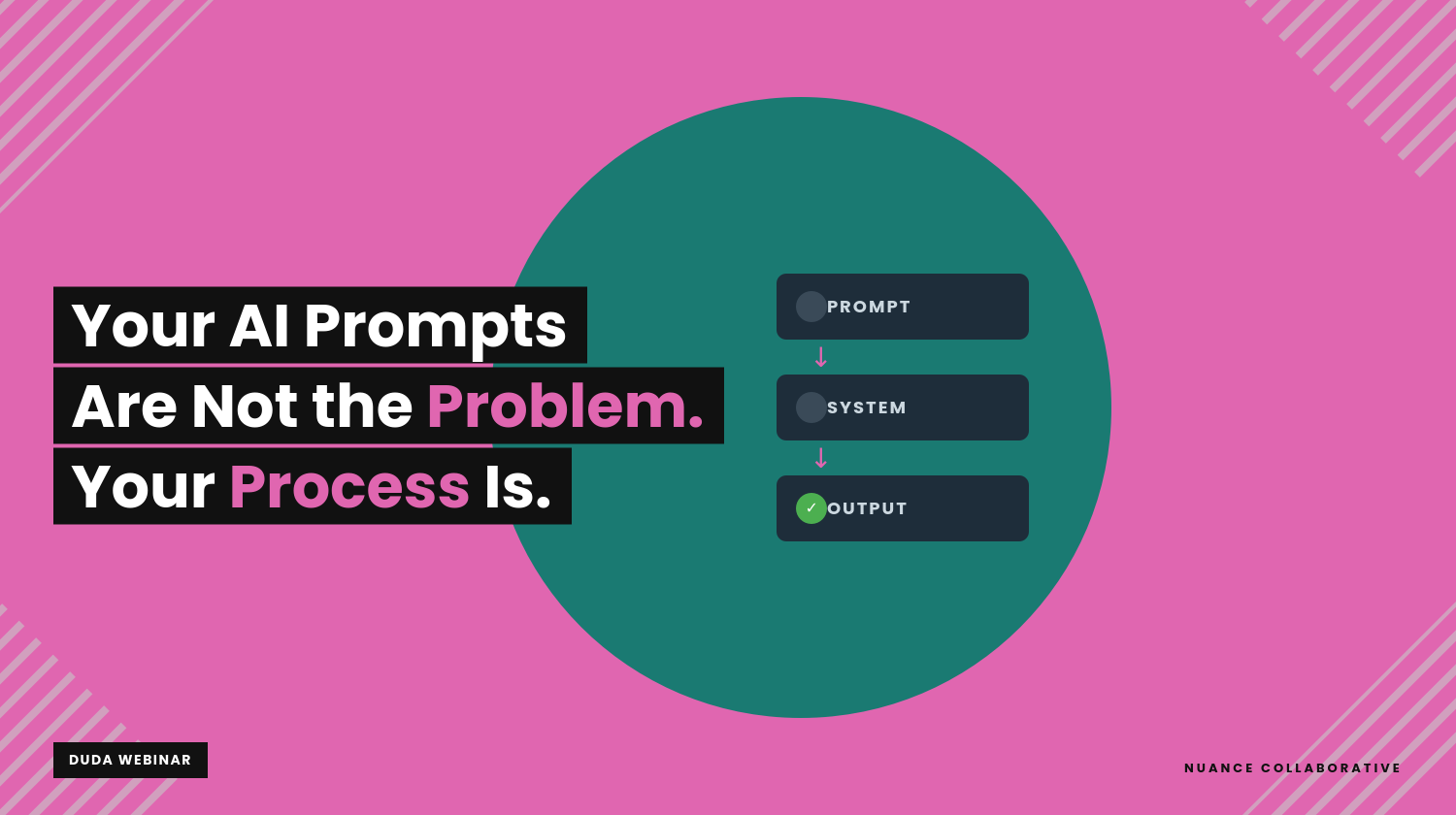 Text on pink and teal background: 