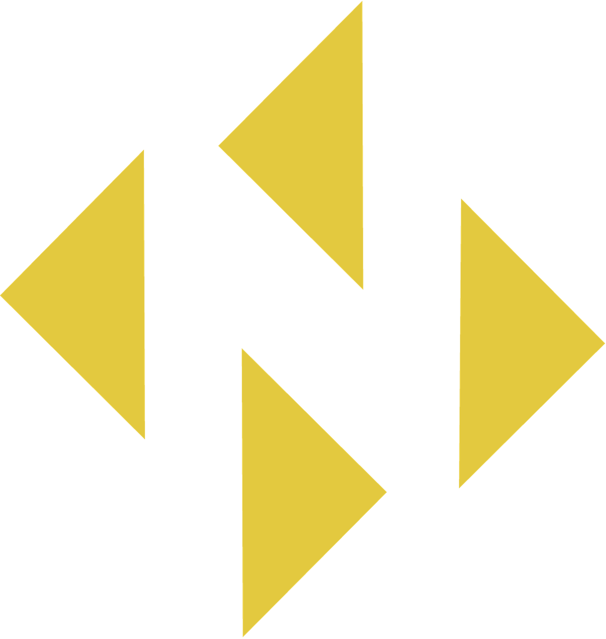 A square divided by a diagonal line, with a green hatched pattern on the bottom left and a green triangle on the right.