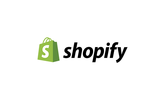 Shopify logo: green shopping bag with a white