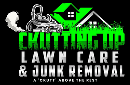 A logo for a lawn care and junk removal company.