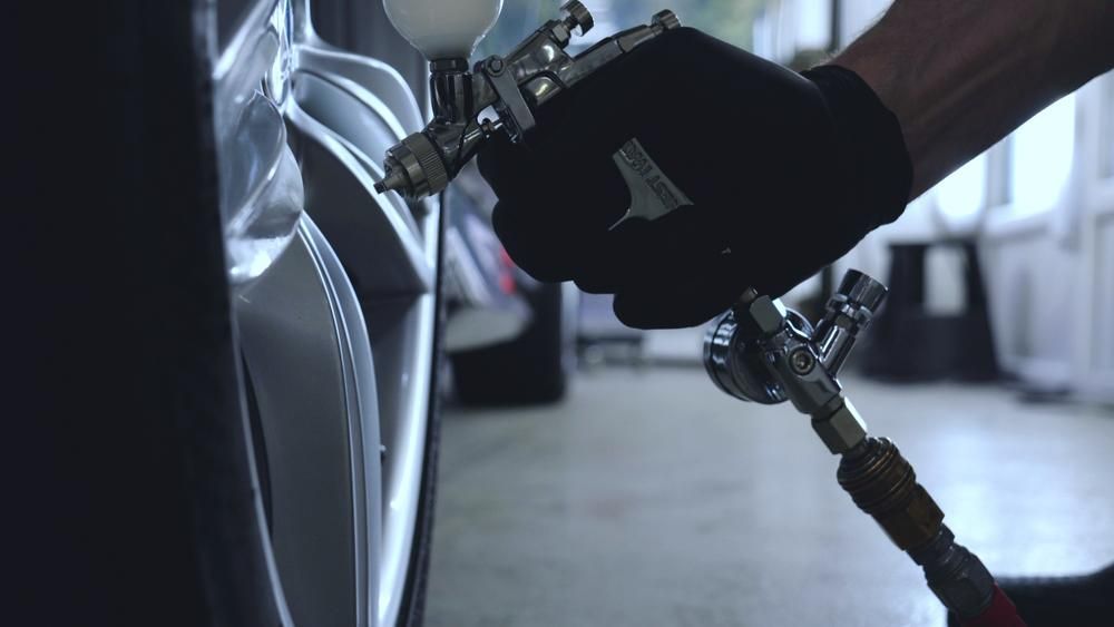 Spray Painting a Car — Central West Paint Supplies in Dubbo, NSW