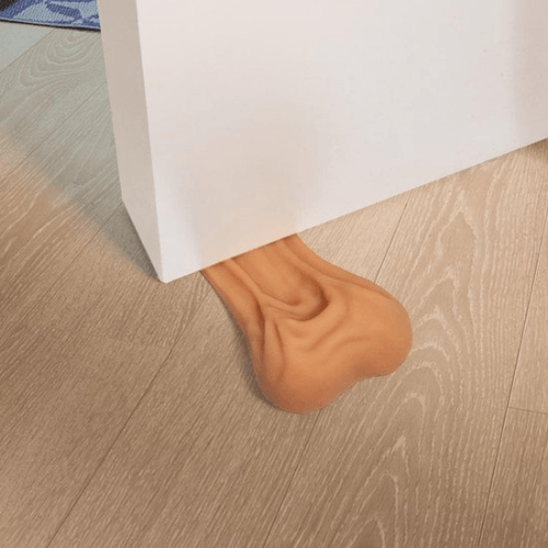 Deurstop in vorm balzak, knettermooi en grappig.