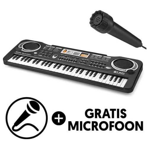 Dik keyboard op te spelen en microfoon