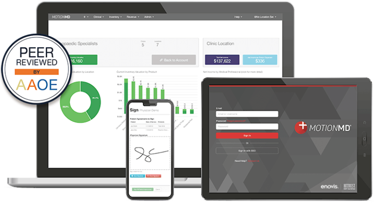 Web and mobile app UI mockups on a laptop, phone, and tablet with dashboard and login screens