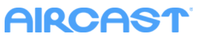 Blue AIRCOST logo with stylized lettering and a small airplane icon above the text