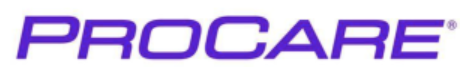 Purple “PROCARE” logo on a white background