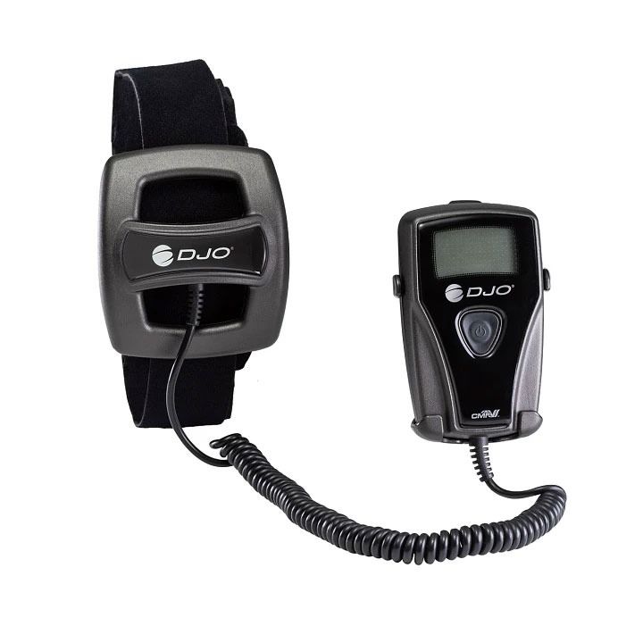 Two black DUO radio handsets connected by a coiled cord on a white background