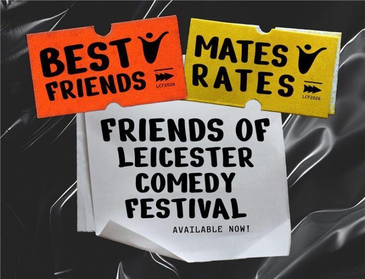 Promotional graphic for Leicester Comedy Festival: 