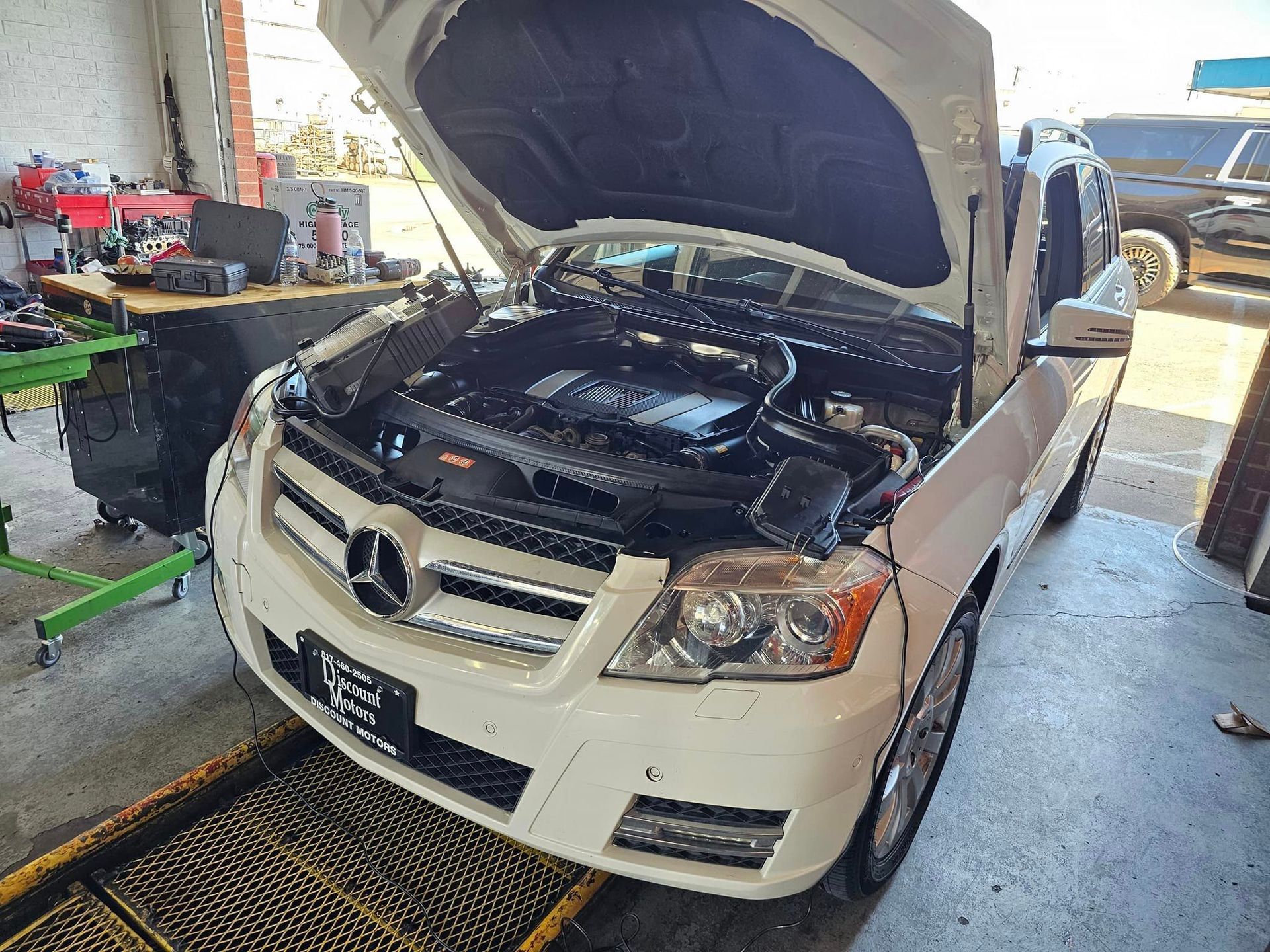 White Mercedes Benz — Arlington, TX — V & V Auto Repair and Tires