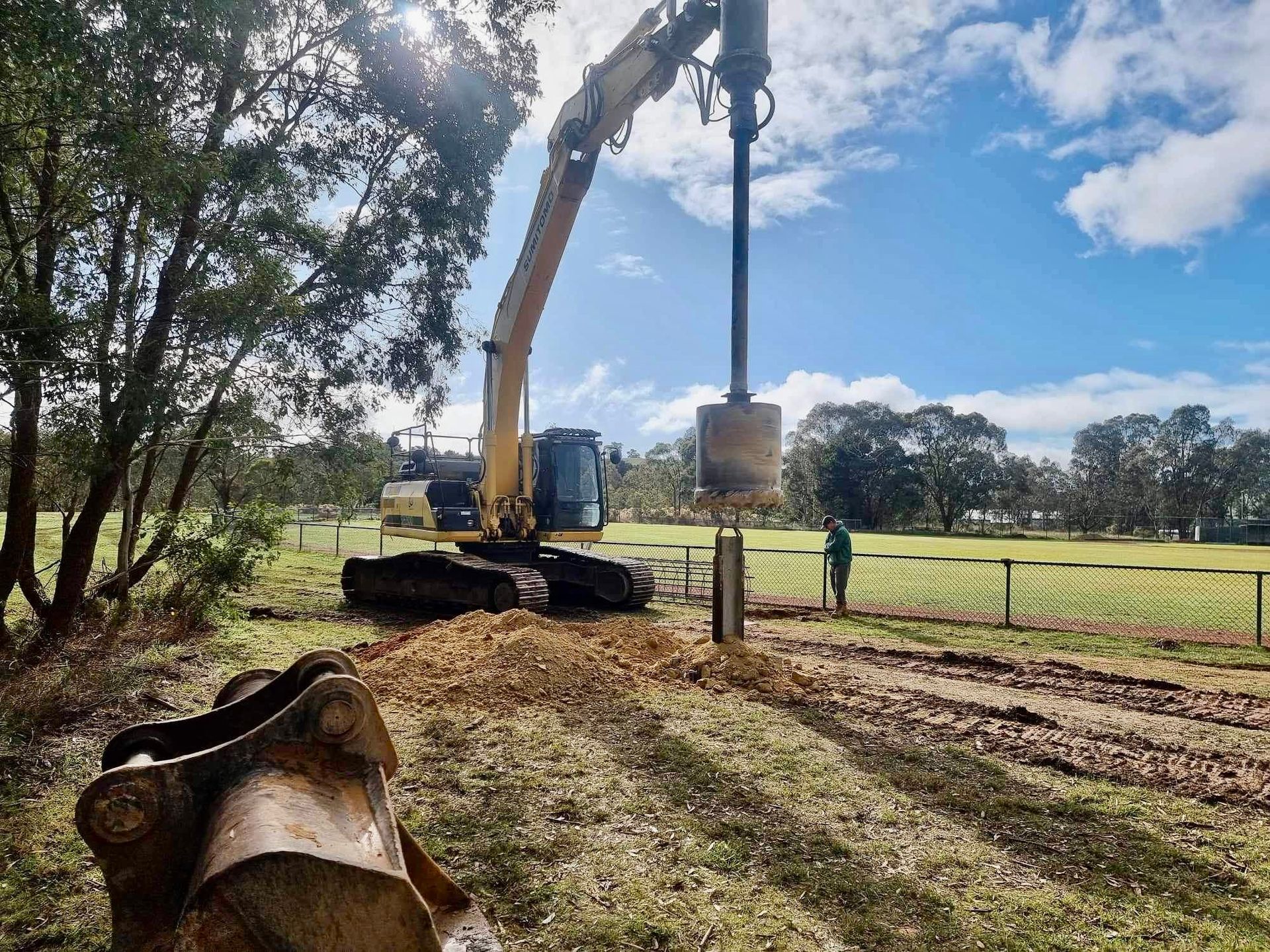 trenching digging