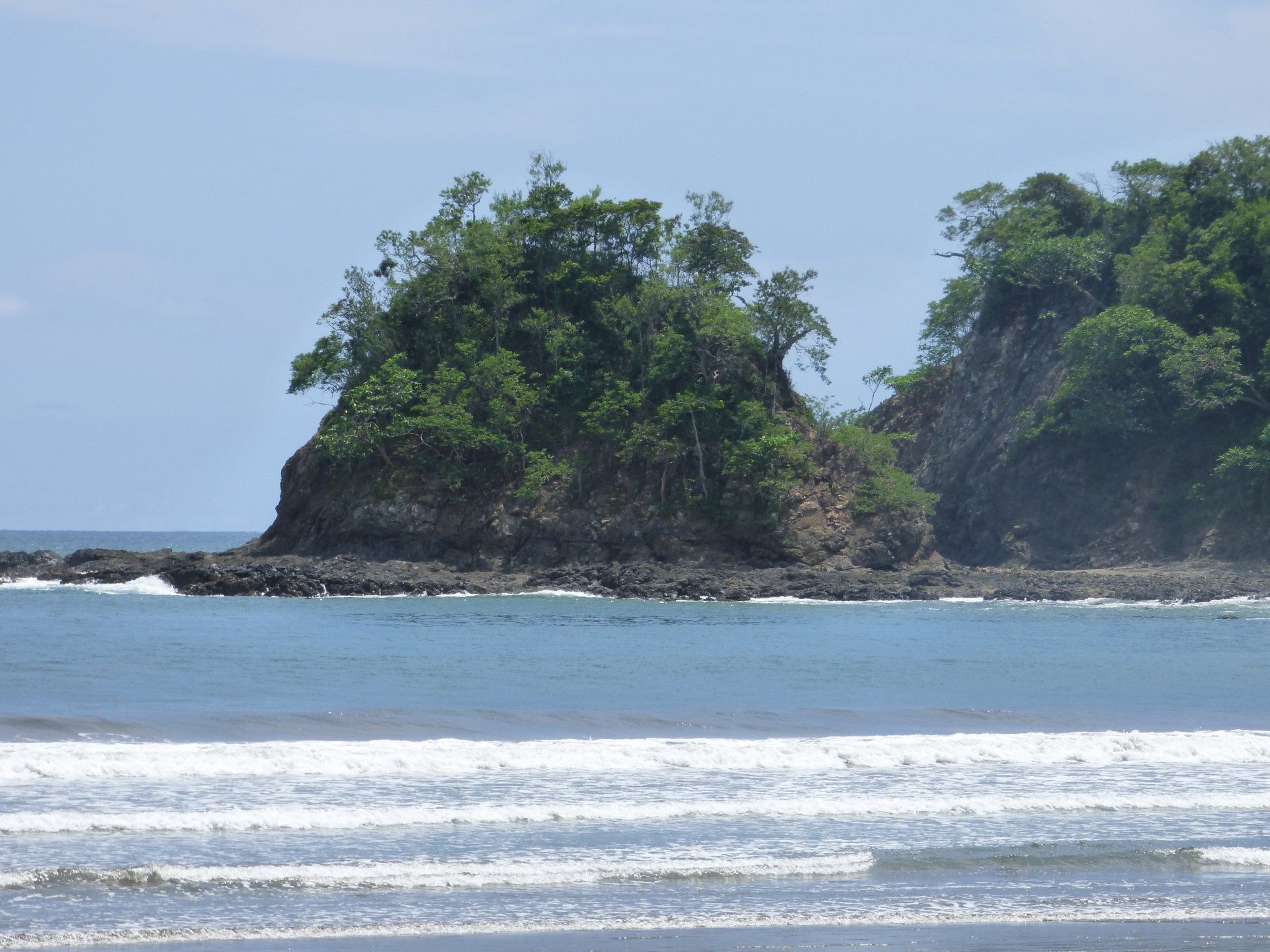 A small island in the middle of the ocean