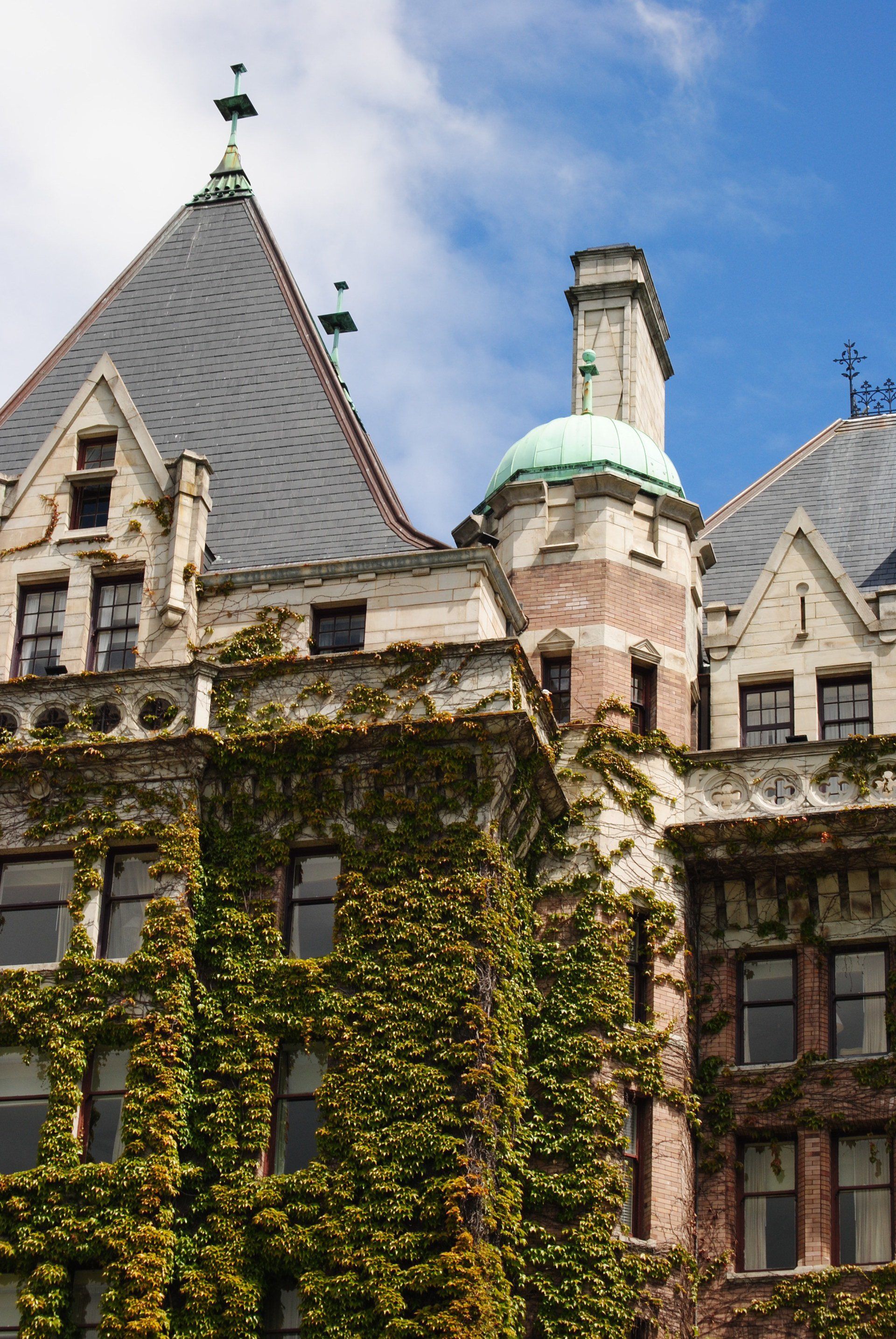 A large building with a dome on top of it