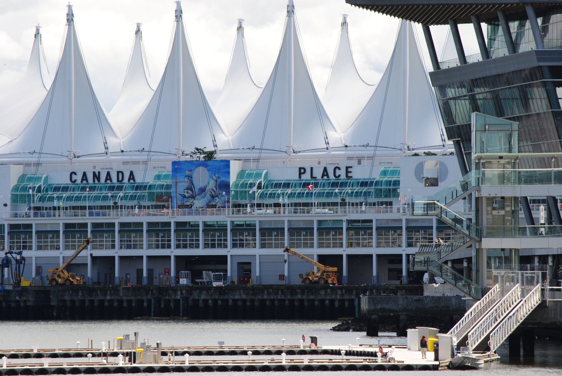 A large building with the word place on it