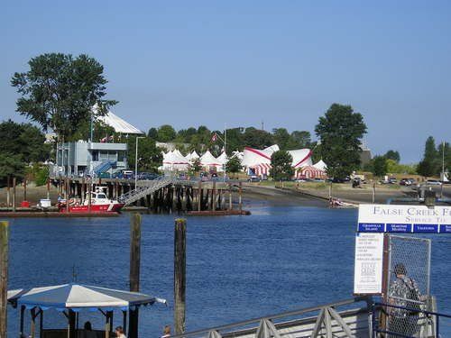 A large body of water with a sign that says palm coast park