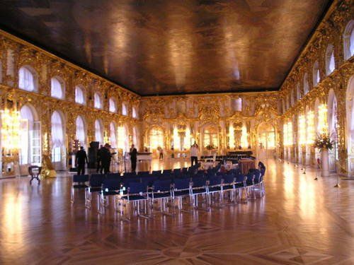 A large room with a lot of chairs in it