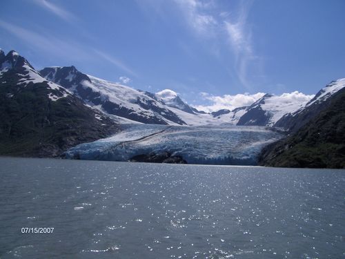 A picture of a glacier taken on may 15 2007