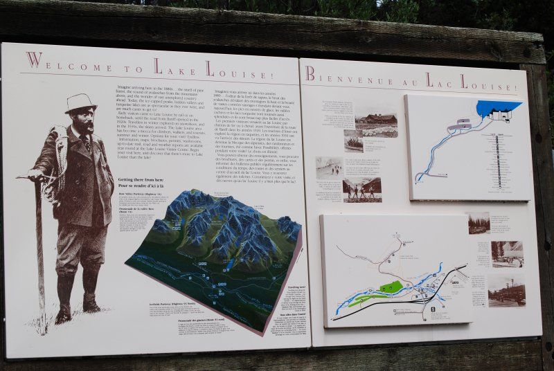 A sign that says ' welcome to lord louise ' on it