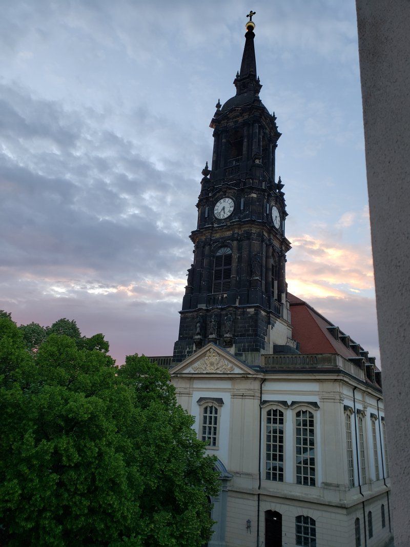 A large building with a clock tower on top of it