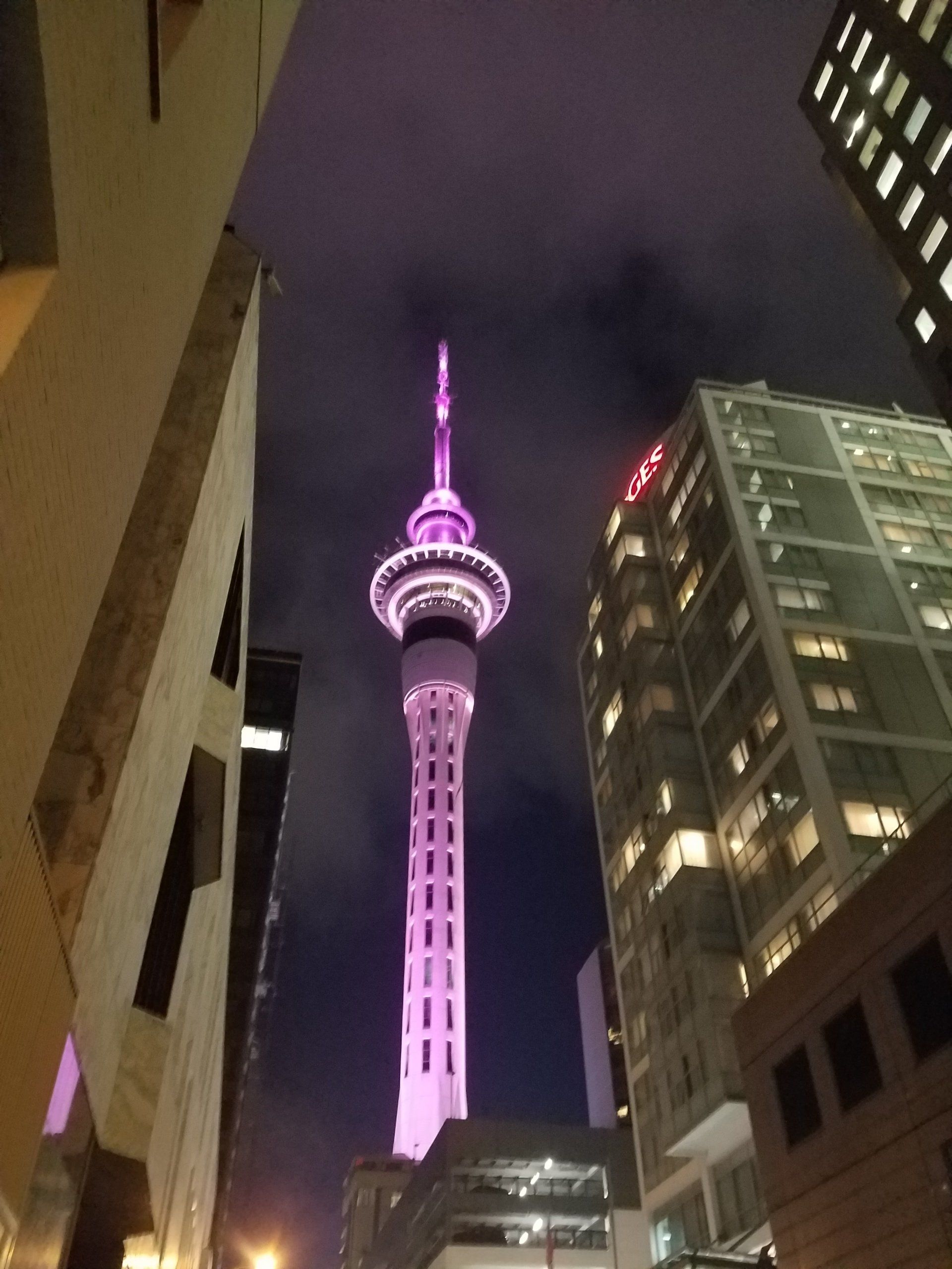 A very tall building with the word cbc on it