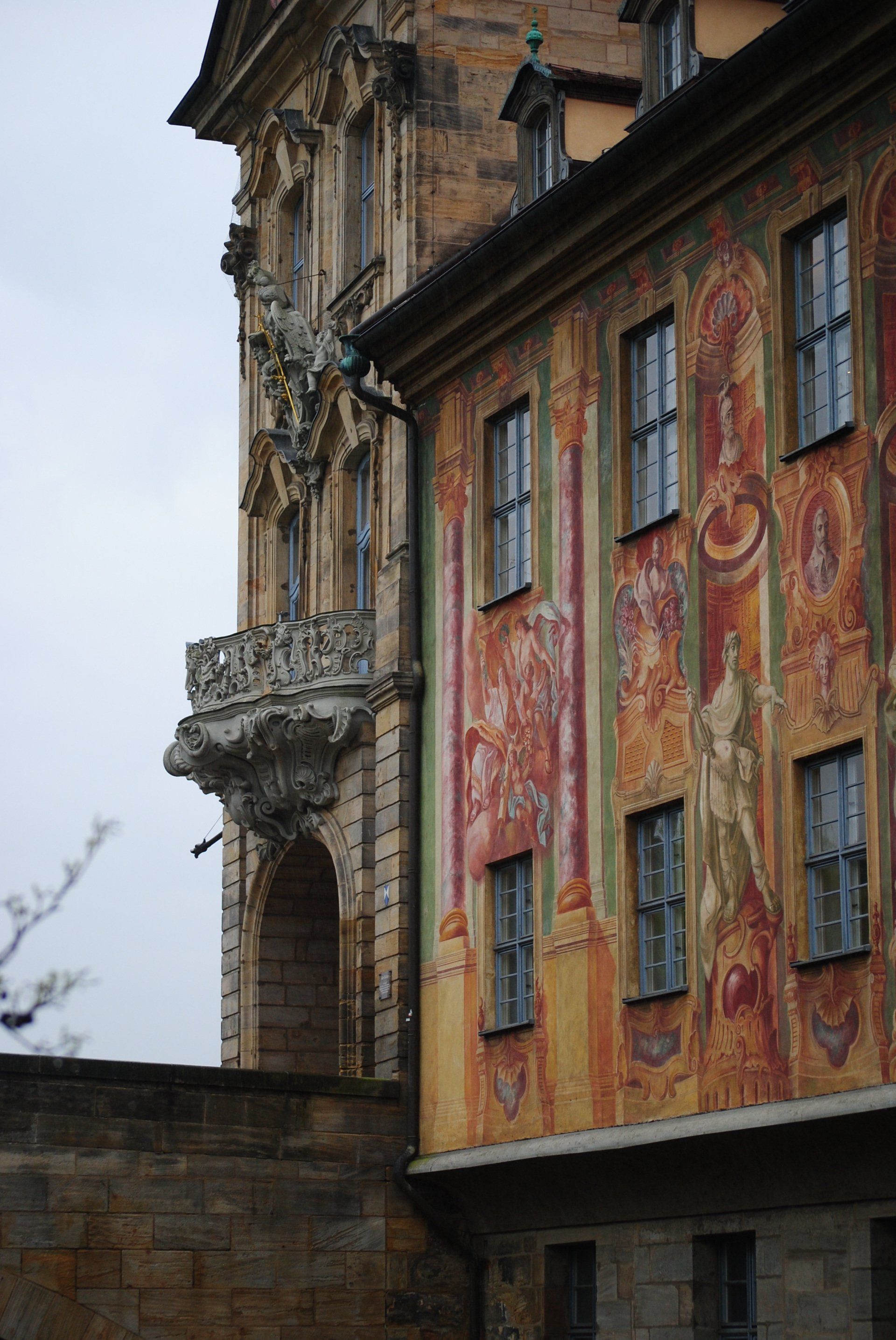 A building with a painting on the side of it