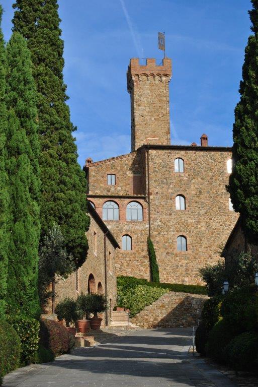 A large stone building with a tower on top of it