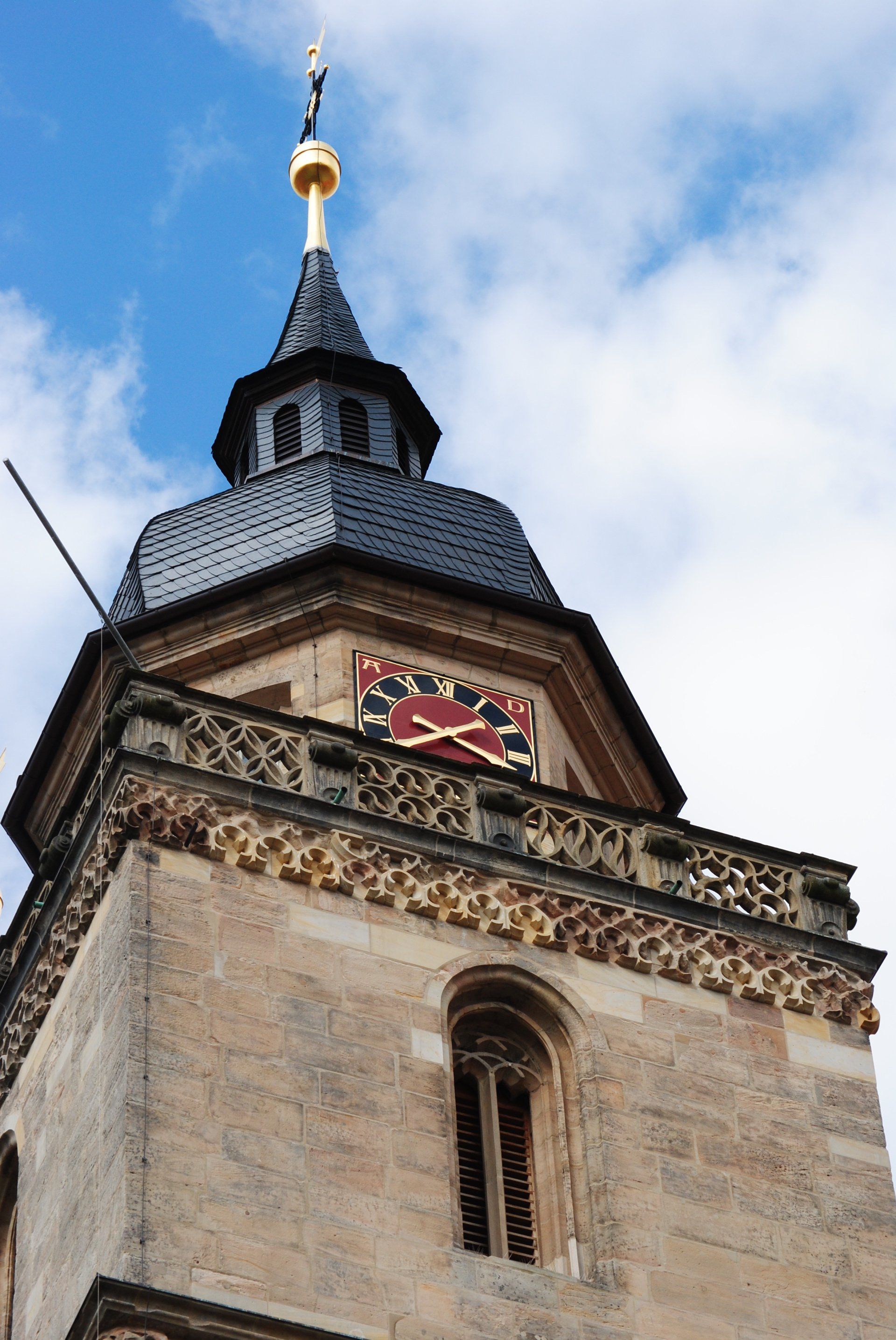 A clock tower with a clock on top of it