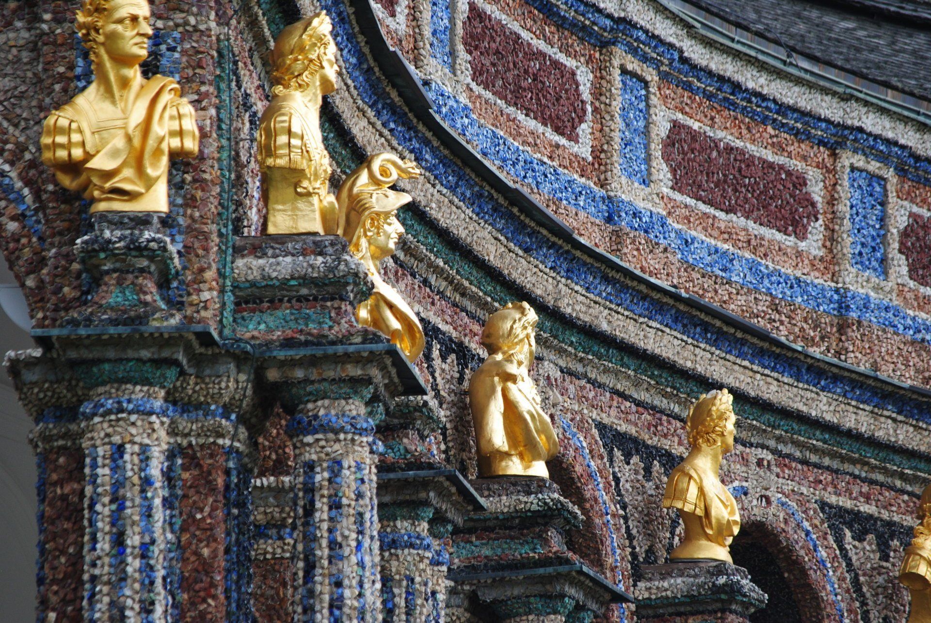 A building with a lot of statues on it