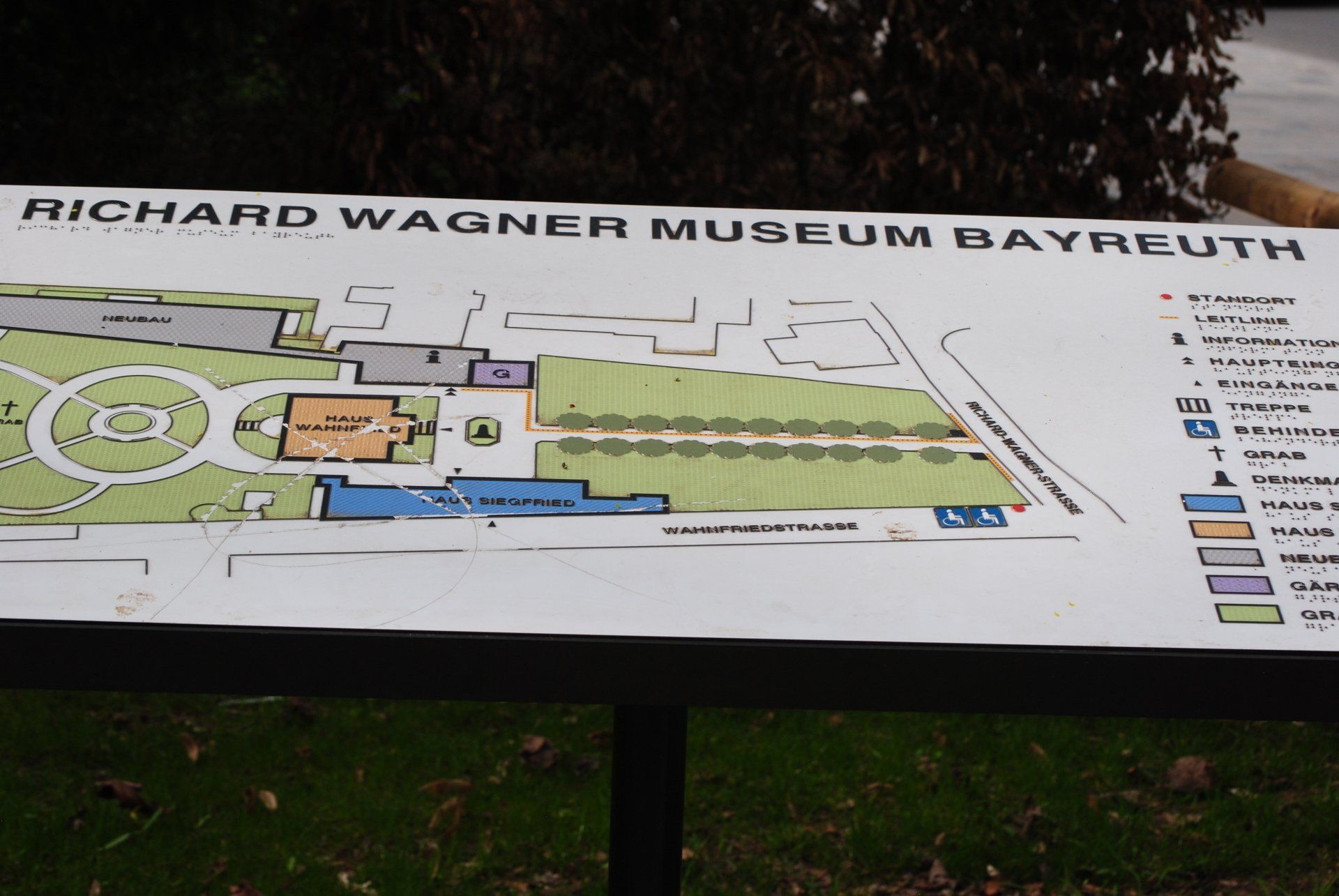 A map for the richard wagner museum bayreuth