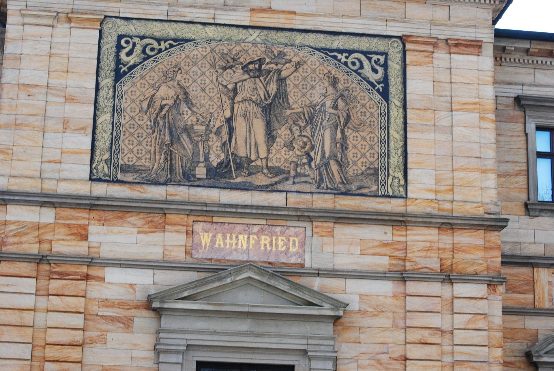 A brick building with a sign that says wahnfried