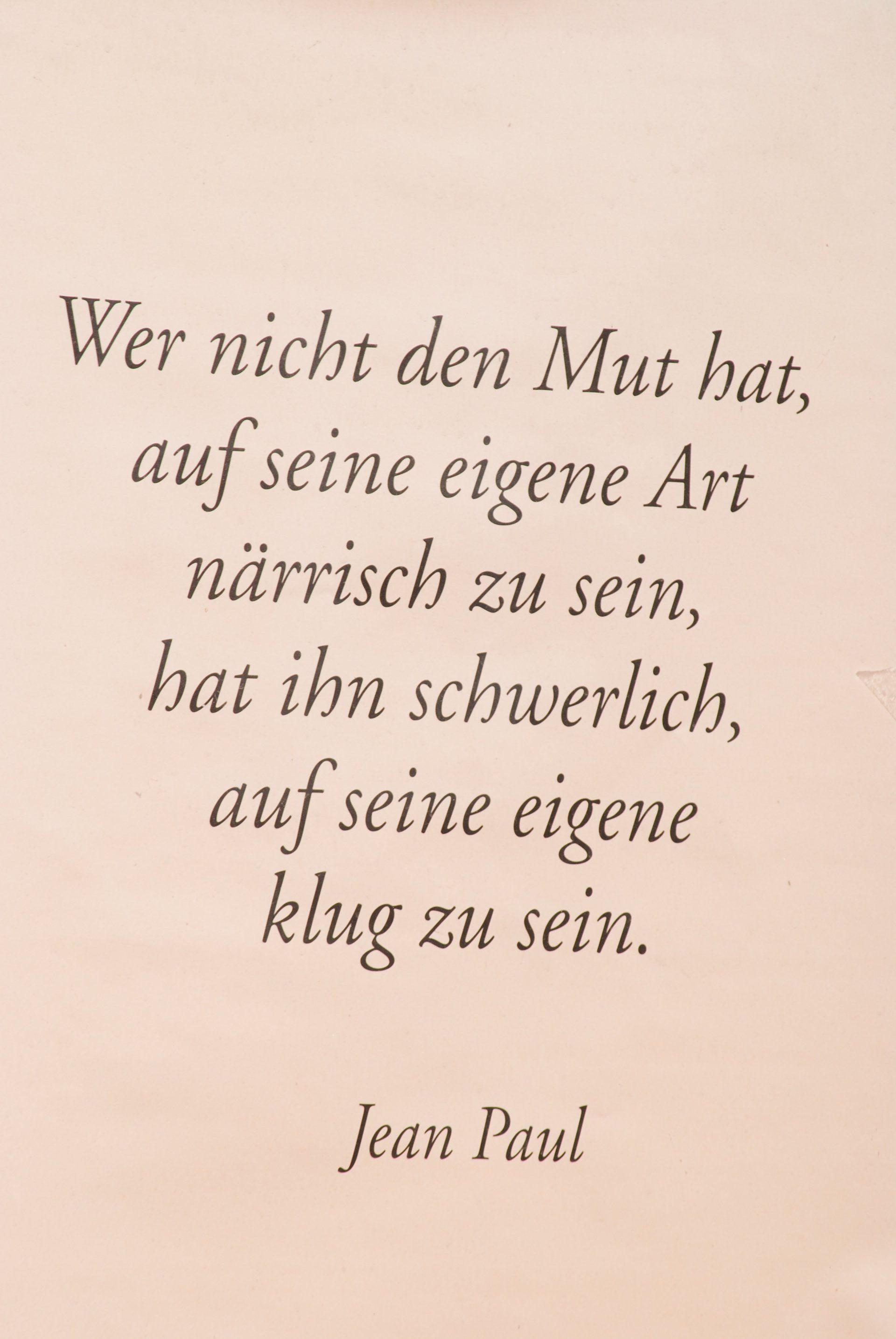 A quote by jean paul is on a white background