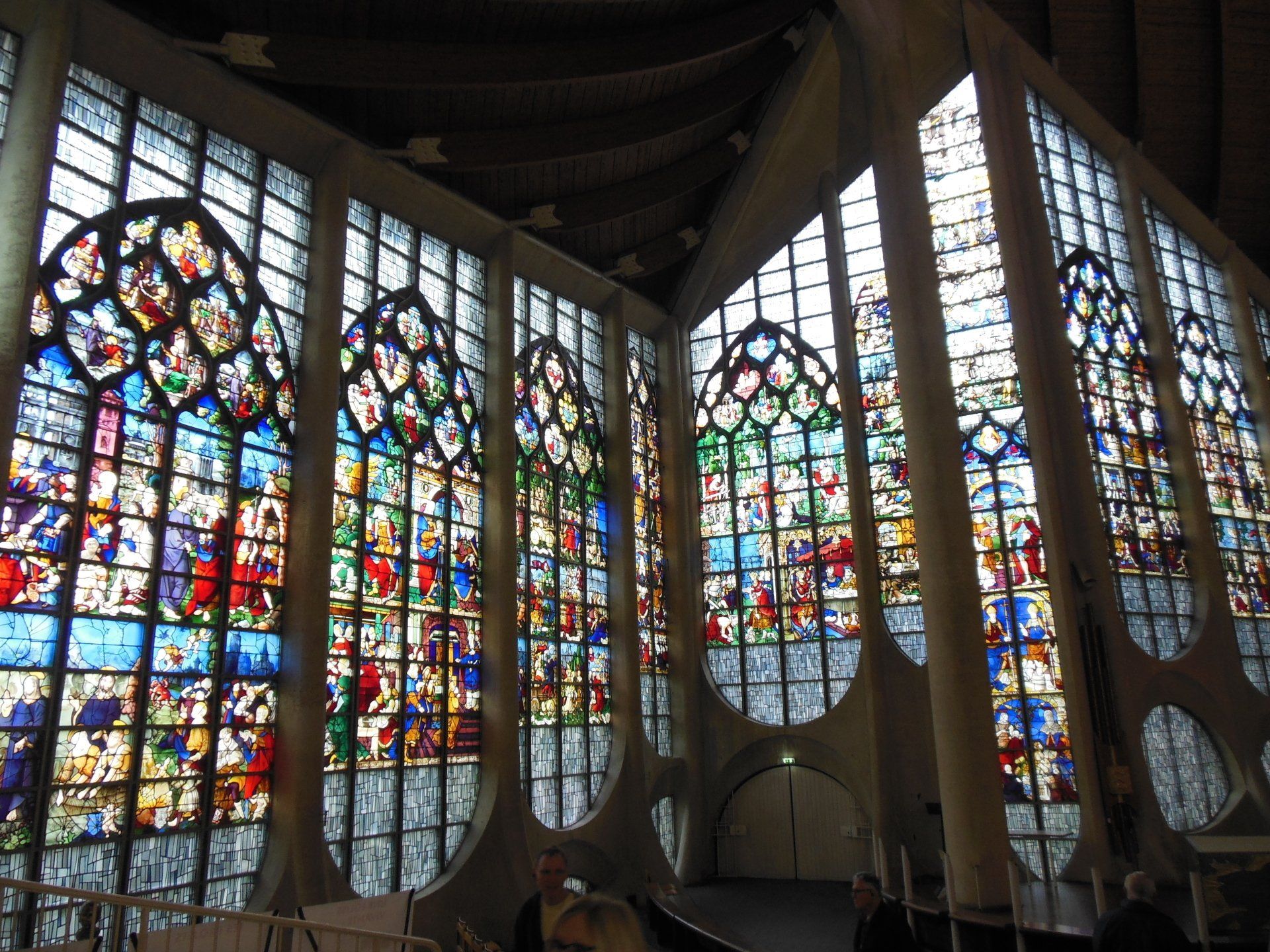 A church with a lot of stained glass windows