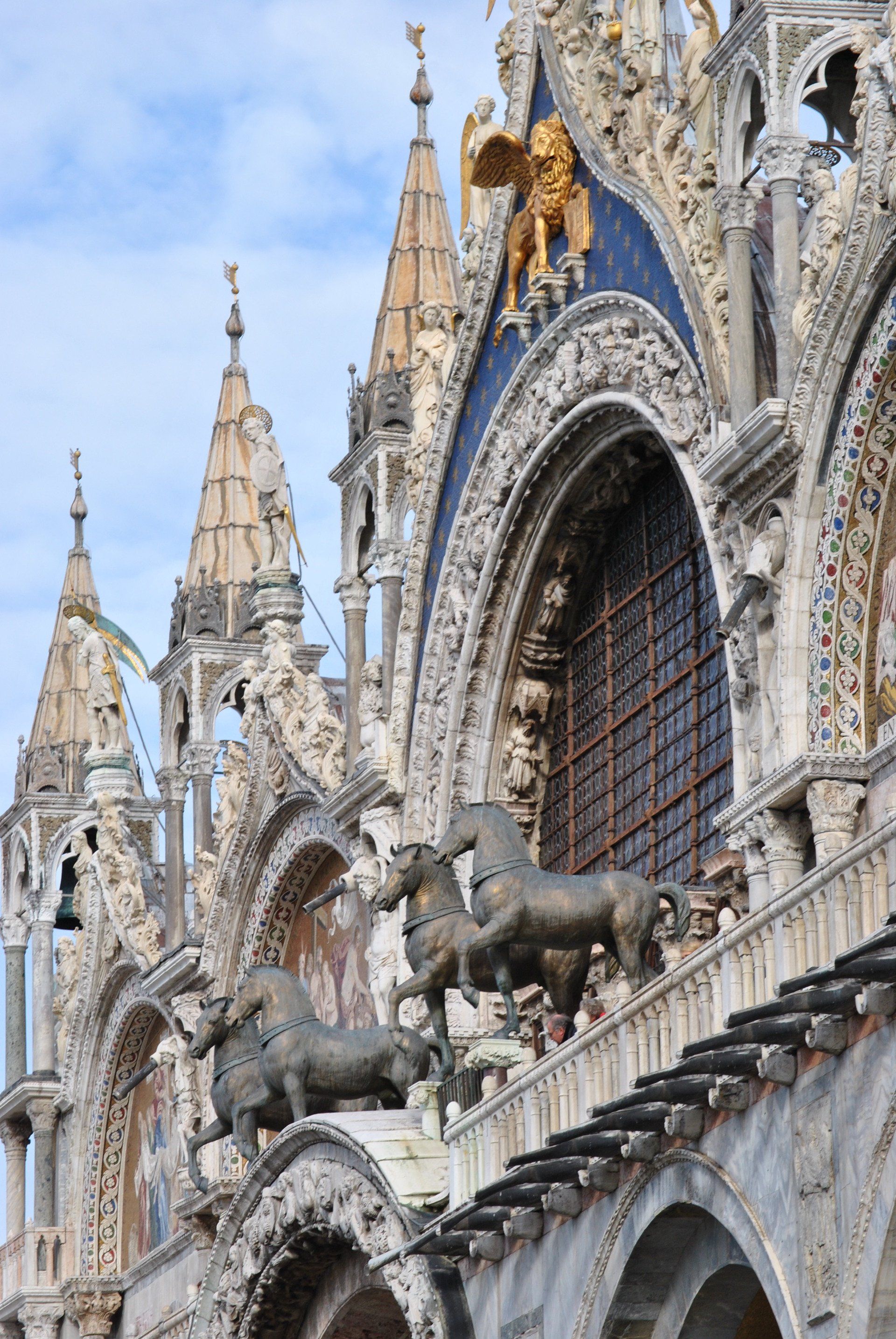 A building with a lot of statues on it