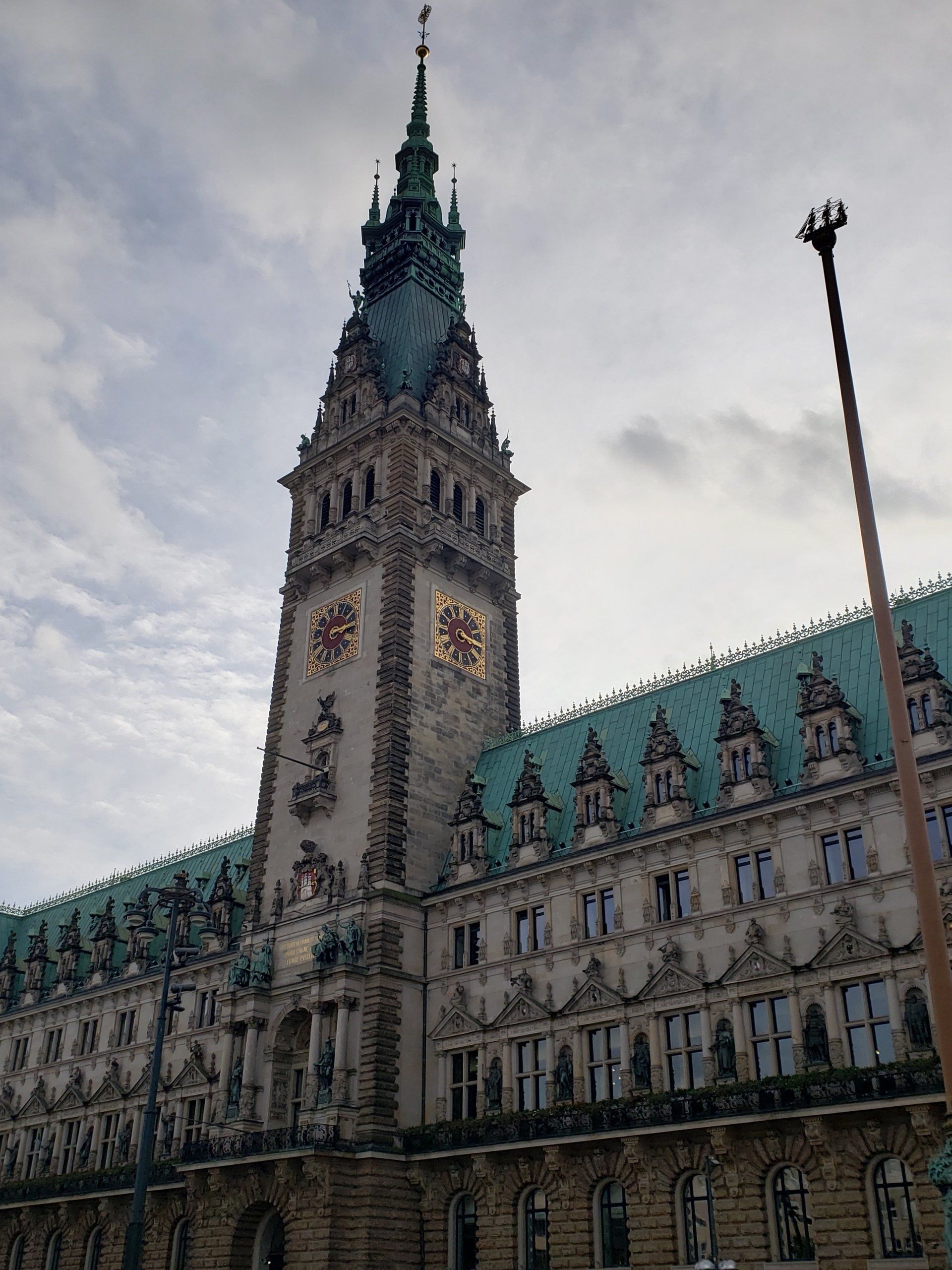 A large building with a clock tower on top of it