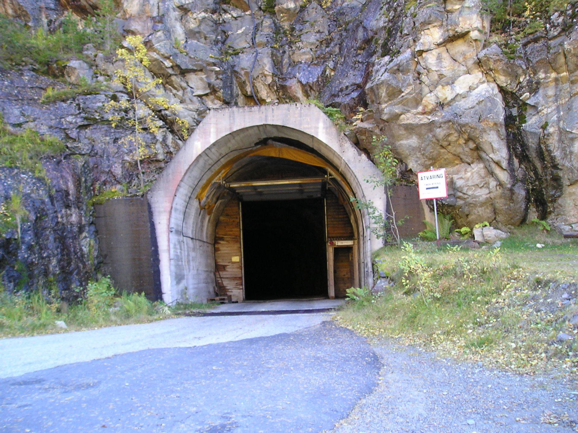 A tunnel with a sign that says ii on it
