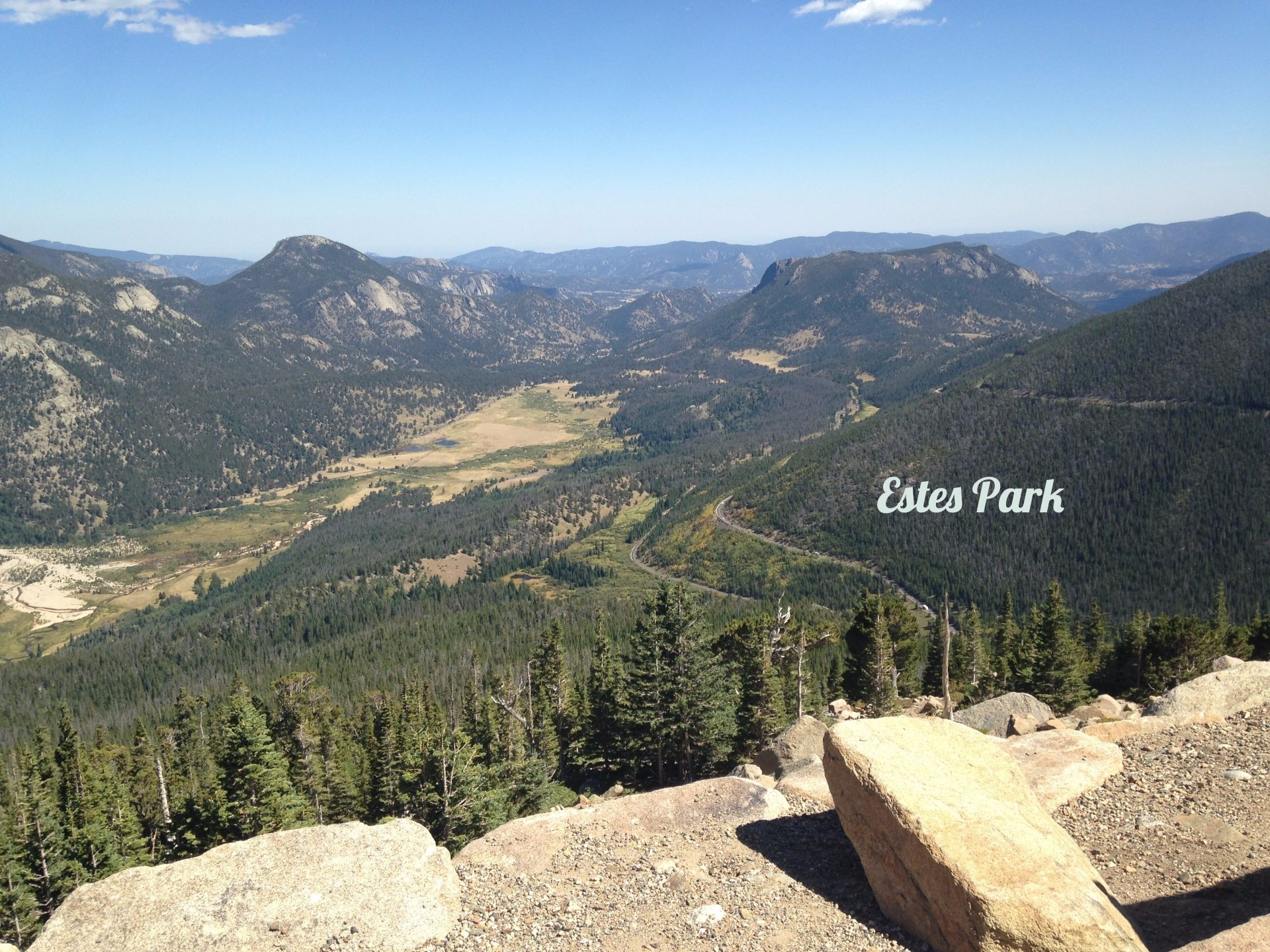 A view of the mountains from estes park